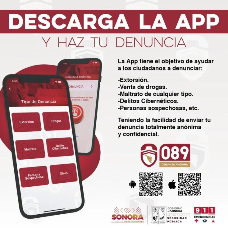 SSP lanza app móvil para denuncias anónimas en Sonora