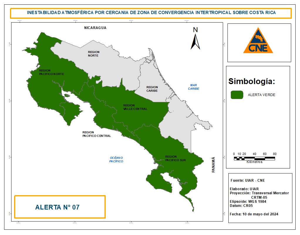 Se activa alerta verde por lluvias en varias regiones 1 CNE activa alerta verde en varias regiones del país ante ...