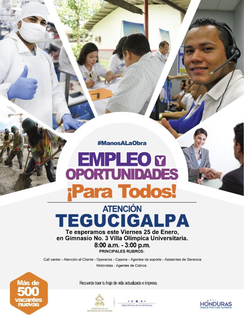Feria de Empleo y Oportunidades Tegucigalpa - Secretaría de ...